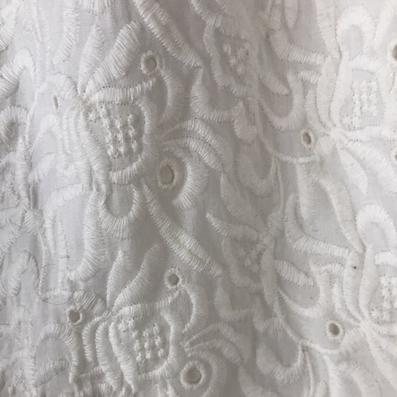 Joie Soleil White Boho Eyelet Lace Sleeveless Mini Dress | Size XS - Picture 6 of 11